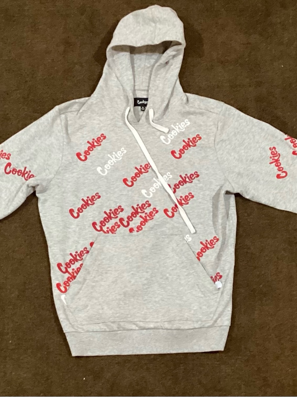Cookies Script Logo Gray Crewneck Sweater